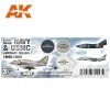 AK Interactive AK11745 US NAVY & USMC AIRCRAFT COLORS 1945-1980 3x17 ml